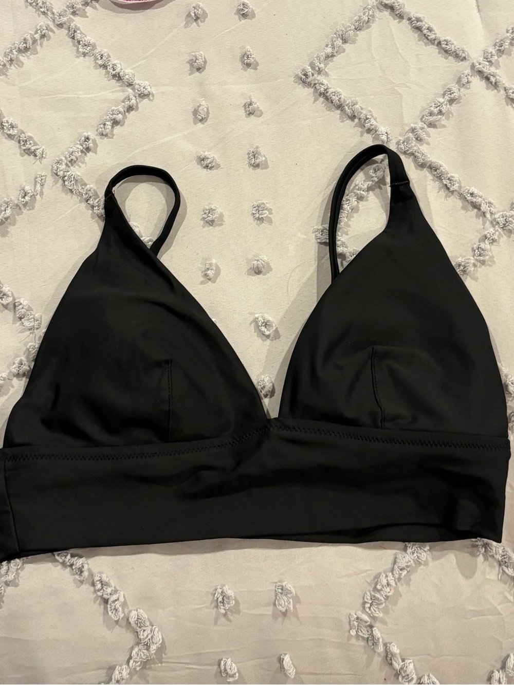 aerie Black Soft Triangle Swim Too